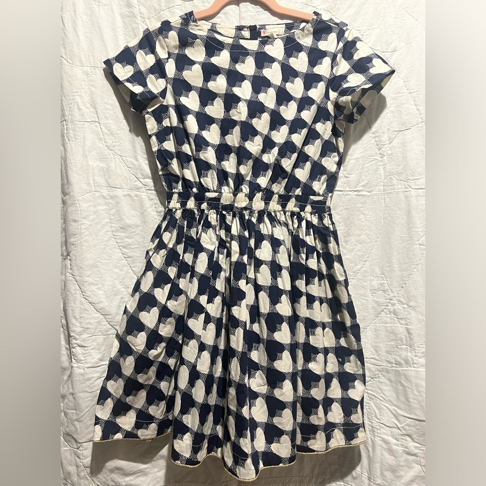 J. Crew Crewcuts Heart Print Girls Lined Dress Rare holiday dress up Sz:14 - Picture 2 of 10